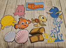 Disney FINDING NEMO- Cardstock 10 Piece Printed Scrapbook Embellishment Die Cuts