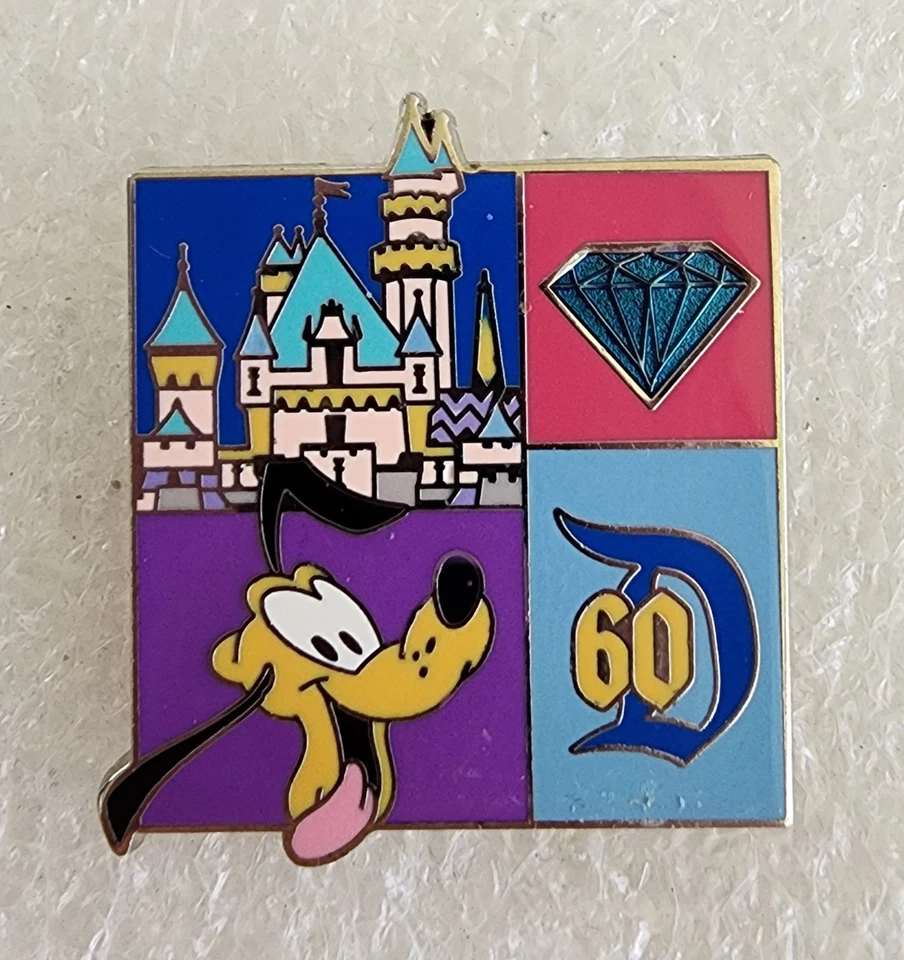 💎DISNEYLAND 60TH ANNIV💎Diamond Celebration ~Color Block Starter set PLUTO PIN - Imagem 2 de 4