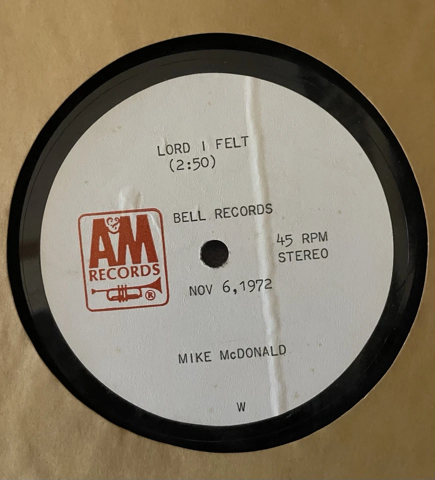 4 Acetate Pressings Of Michael McDonald 71 to 73 10” Test Pressing A&M Records - Image 3 of 4