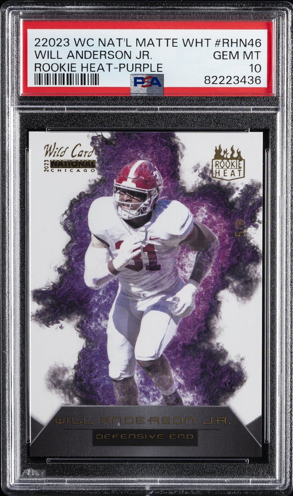 Will Anderson Wild Card National Matte White Rookie Heat #RHN46 Red