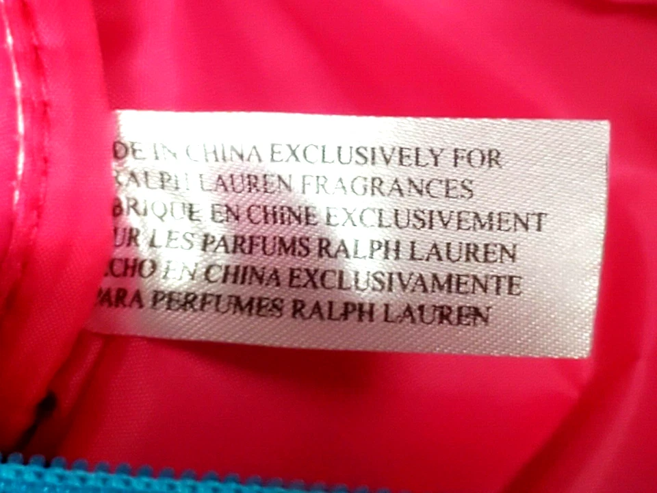 Ralph ~ Ralph Lauren ~ bolsa de viaje grande de lona para cosméticos artículos de tocador 9 x 6 x 3 Foto 4 de 4