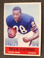 1964 Philadelphia Gum Willie Galimore #19 Chicago Bears Football, Ex, Free S&H