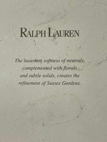 1 NEW! RARE Ralph Lauren *Sussex Gardens EURO Pillow SHAM Sateen Neutral FLORAL - Picture 9 of 9