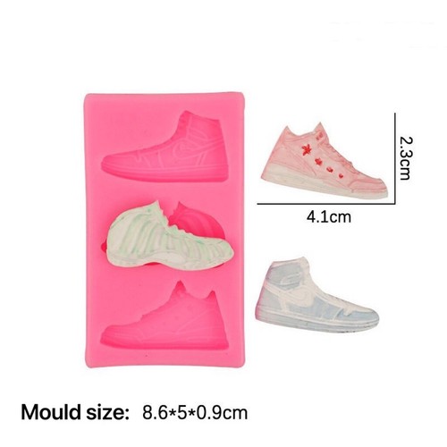Silicone New Style Sneaker Chocolate Fondant Sugarcraft DIY Mould Clay Resin - 第 3/3 張圖片