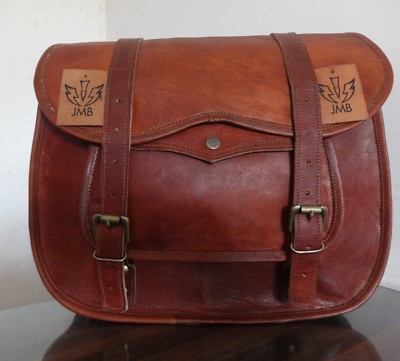 Motorcycle Saddlebags 1 Side Bag Pouch Brown Leather Panniers  1 Bag JMB  