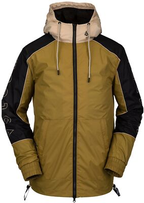 2021 NWT MENS VOLCOM 91 WINDBREAKER $140 M Burnt Khaki standard fit mesh lined