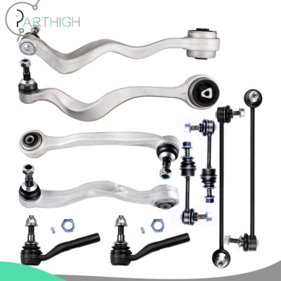 10x Front Control Arm And Ball Joint Tie Rod Sway Bar End For 2004-2007 BMW 525i