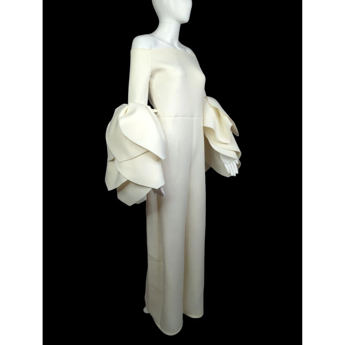 Akira All About Me White Foam neoprene jumpsuit with layered Bell