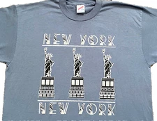 NEW VINTAGE 90's NEW YORK NEW YORK 1996 STATUE OF LIBERTY JERZEES SHIRT XL
