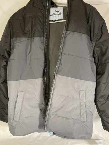 Whales Tail Outerwear Hooded Zipper Jacket Black and Grey Boys Size 14/16 - Picture 10 of 22