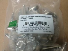 20 Pack - GLS Audio 1/4" Right Angle TS Mono Plugs w/Low Profile Pancake Style