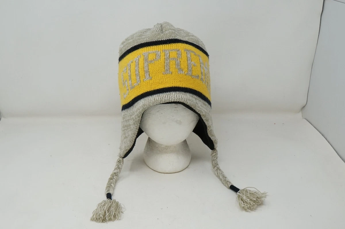 Supreme Heathered Earflap Beanie Yellow