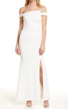NWT Xscape Off The Shoulder Scuba Crepe Trumpet Gown - 12 FLAWED