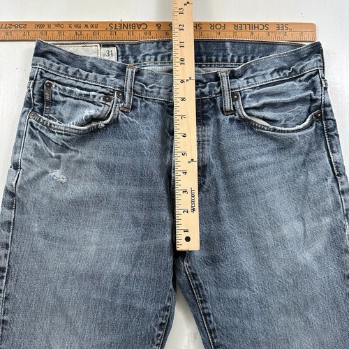 Y2K Abercrombie & Fitch Men's Distressed REMSEN Jeans 31x30 Low Rise Slim VTG - Picture 5 of 19