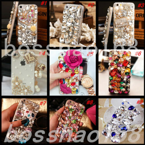 Glitter Luxury Crystals Bling Rhinestones Diamonds Soft TPU Gel Phone Case Cover - Picture 1 of 22