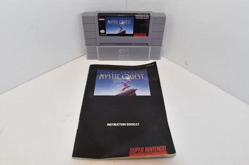 Final Fantasy Mystic Quest (Super Nintendo Entertainment System, 1992) W/ Manual