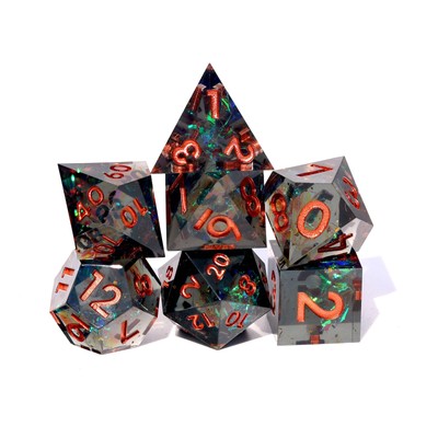 Plane Shard: Shadowfell Dice Set Polyhedral DnD Dice perfect for Dungeons & Drag