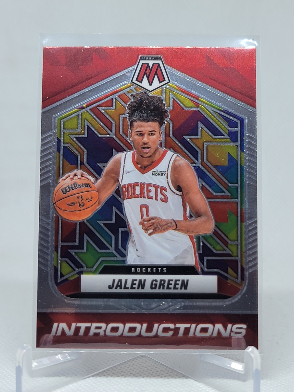 2021-22 Panini Mosaic Jalen Green RC Introductions Houston Rockets #1 D9A