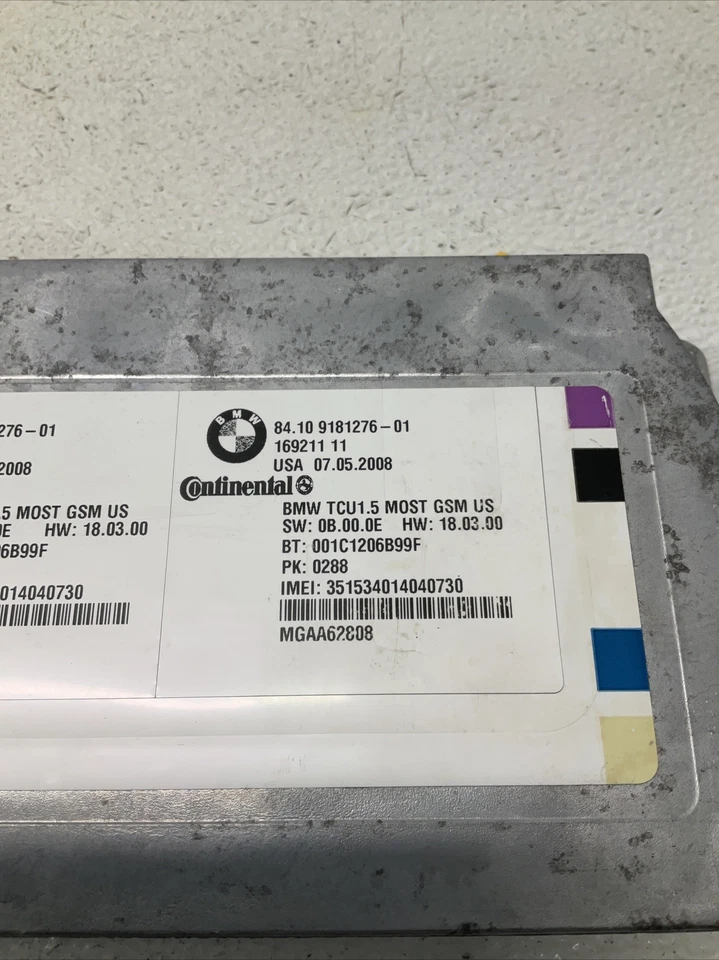 BMW 535I 2008 módulo de control informático telemático OEM 84109181276 Foto 3 de 4