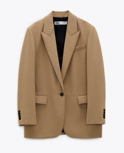 blazer camel zara