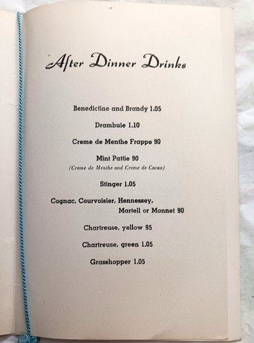 1958 Menu Boulevard Room Desserts and After Dinner Drinks Conrad Hilton Chicago - Picture 4 of 6