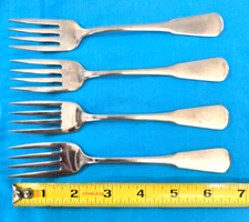 Oneida USA Minute Man Colonial Boston 4 Salad Forks Stainless Flatware