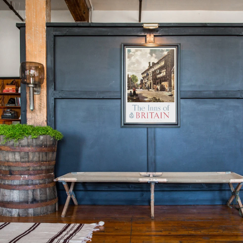 Póster The Inns Of Britain, 1949 | 22x33" tamaño grande | Decoración de pared inglesa vintage Foto 2 de 4