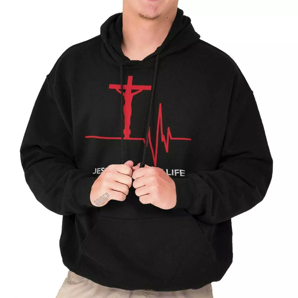 Jesus Saved My Life Christian Religious Gift Hoodie Hooded Sweatshirt Men Women