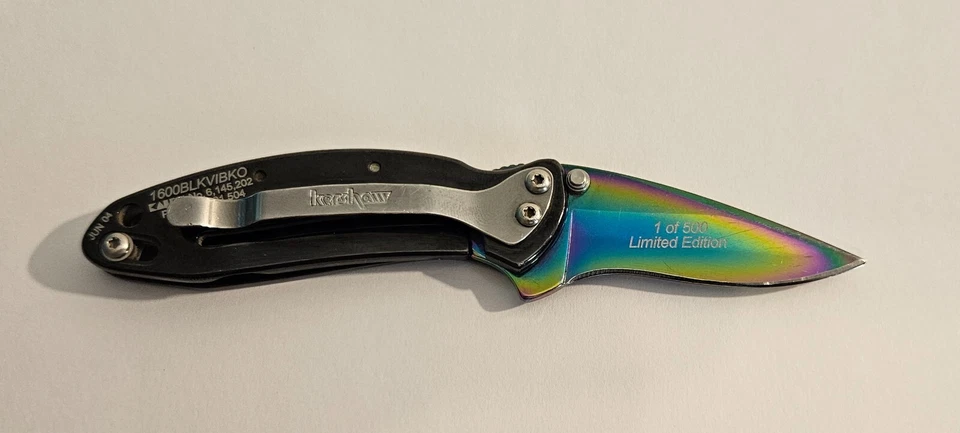 Kershaw 1600BLKVIBKO Chive Folding Knife Limited Edition 1/500 USA 2004 *READ* - Image 2 of 4