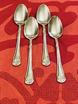 Sonoma Life + Styles SSS1 Spiral Outline Tip Glossy 4-Teaspoons 6 3/8''