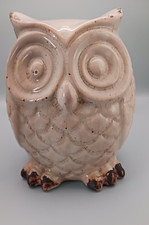 Whte Owl Distressed Ceramic Finish 6.5"x5"
