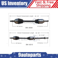 Fits 2002-2007 2008 Mini Cooper Automatic CVT Trans. Pair Front CV Axle CV Joint