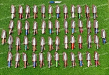 Set of 20 Custom Handmade Damascus Steel 6" Camping & Hunting Knives - USA Made