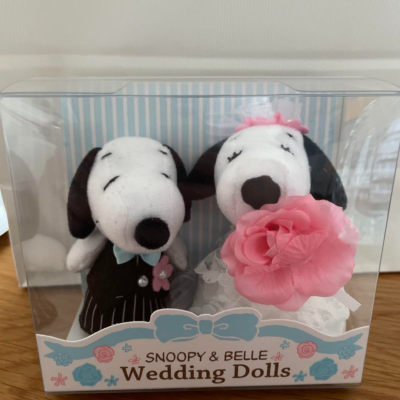SNOOPY BELLE Wedding Dolls Plush 3.15 inch (8cm) Yoshitoku