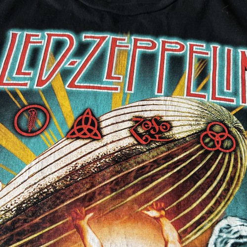 T-shirt maglietta vintage Led Zeppelin canzone del cigno doppia faccia stampa grafica band M - Foto 5 di 11