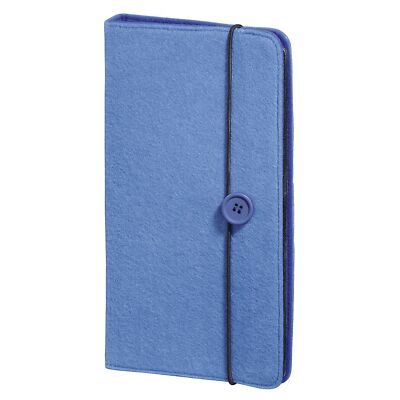 Hama CD DVD Blu-ray Tasche Wallet Mappe Case Hülle Etui für 48 CDs Blau aus Filz