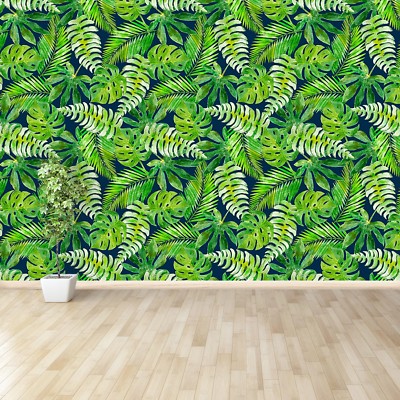 Photo wallpaper Wall mural Removable Self-adhesive Tropical leaves | eBay