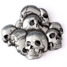 Skull Belt Buckle Western Cowboy Native American Motorcyclist SK-10 