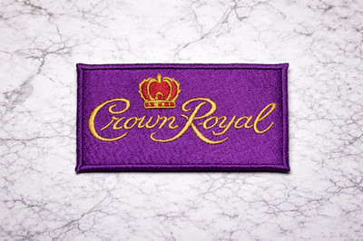 CROWN ROYAL WHISKEY Embroidered Iron/Sew On Patch 3''X2'' FREE SHIPPING & TRACKING