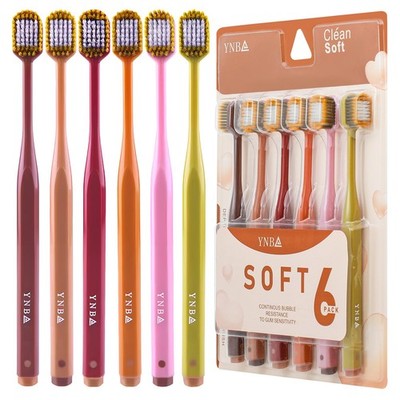 heiana Extra Soft Toothbrush for Sensitive 1 Count (Pack of 12), Maillard 
