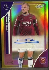 2026 Topps Chrome Premier League EPL West Ham Jarrod Bowen Auto Gold /50