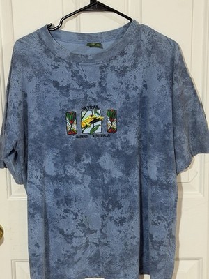Men s Skyrail Cairns Australia Blue And White Tie-Dye Shirt Size XL