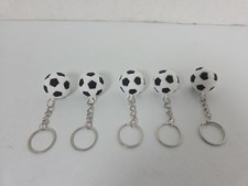 Lot of 5 - 3D Soccer Ball Keychain Mini Football Pendant for Fans World Cup Gift
