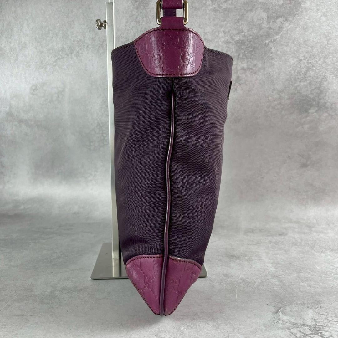 GUCCI GG Canvas Leather Shoulder Bag Purple Authentic Women's Crossbody thumbnail 5