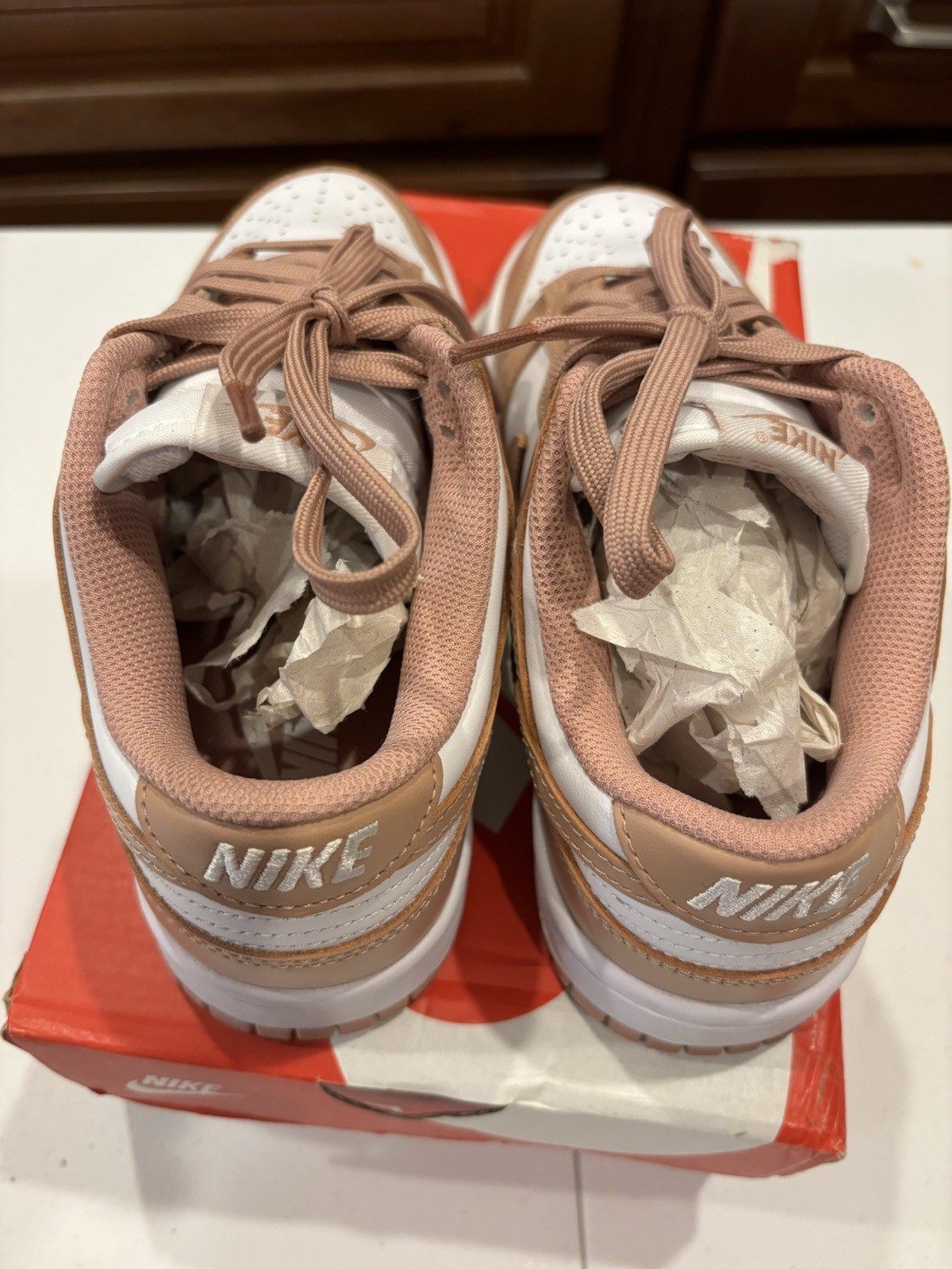 Nike Sneakers Womens Dunk Low DD1503-118 Rose Whisper Athletic Shoes Size 6.5 image 3