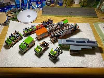 BreakDancer Fuhrpark 1:87 - 4 LKW incl. Anhänger - selbst gebaut