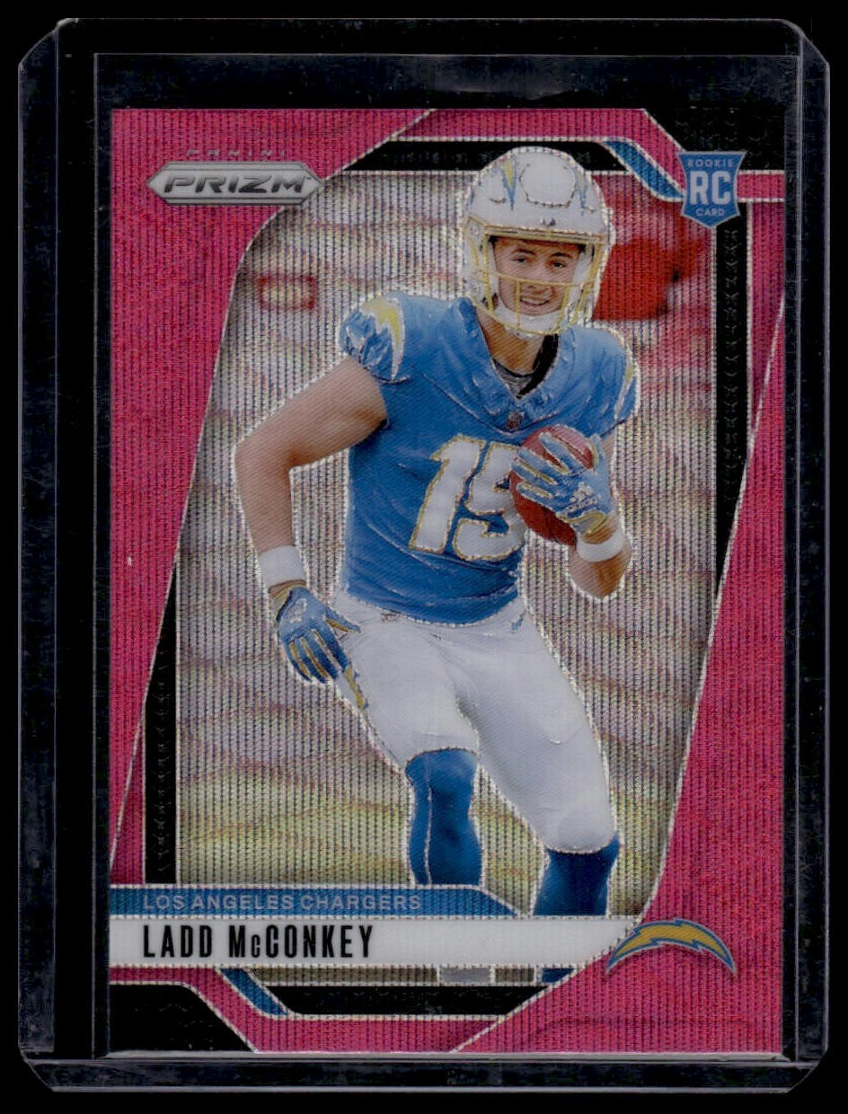 2024 Panini Prizm #365 Ladd McConkey Pink