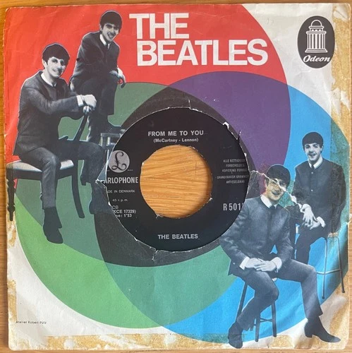 RARE  DENMARK SINGLE THE BEATLES  -  FROM ME TO YOU - BLACK LABEL VARIANT