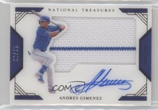 2020 National Treasures Clearly Jumbo Signatures 3/75 Andres Gimenez Auto 00m5