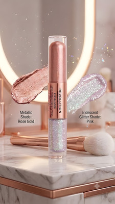Revolution Beauty Eye Glisten Dual-Ended Liquid Eyeshadow - Shade Adored By You